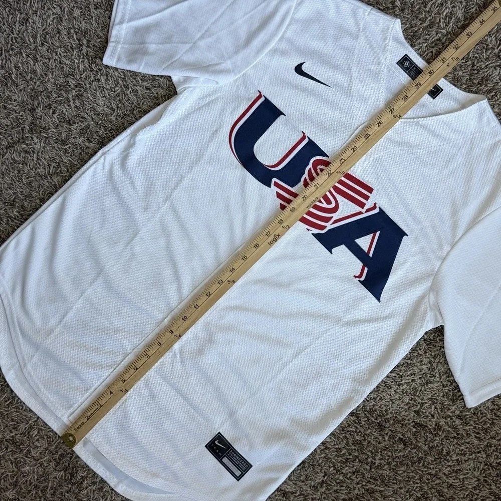 Nike Team USA World Baseball Classic Jersey White Blank Mens Size Medium NEW